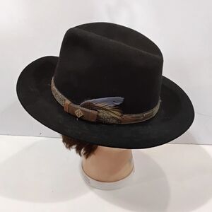 Bobby Lee Hats Royal By Magill Hat Mfg Black Genuine|Fur Felt Unisex  Hat XSmall